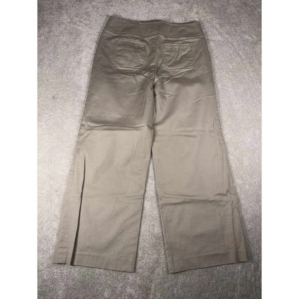 boden‎ cropped wode leg beige pants size 10p